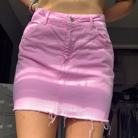 Princess Polly Dresses & Skirts - Retro Jean Pink Skirt